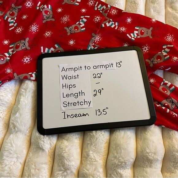 Christmas Reindeer print Hooded zip up pajama outfit - Picture 8 of 11